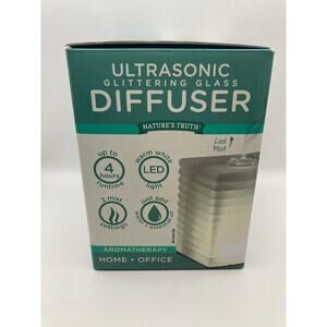 Aroma Diffuser  Natures Truth Ultrasonic Glittering Glass New in Open Box